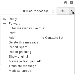 Gmail Show Original