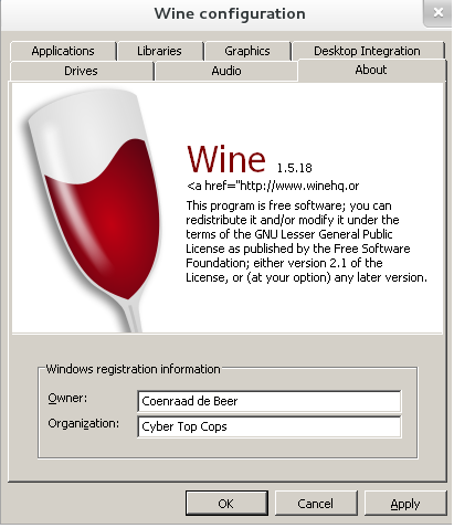 Wine Registration Information
